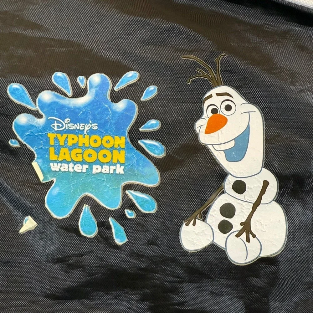 Disney Olaf‎ Typhoon Lagoon Water Park Drawstring Backpack Bag Yellow Black Kids